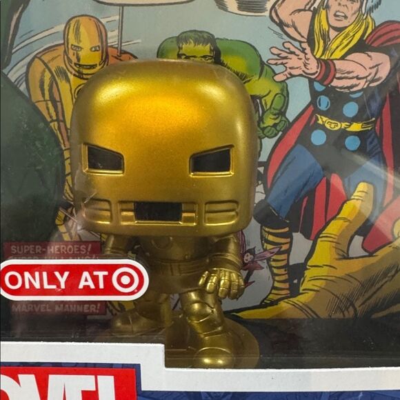 Funko Pop! Comic Covers Marvel Iron Man Gold Helmet Vinyl Collectible in Case - Picture 10 of 10